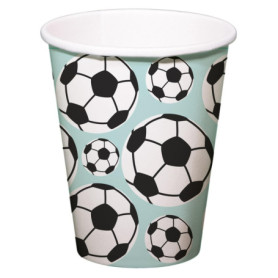 Gobelets en carton Fantastic Football - Lot de 8 - 250 ml - Décoration anniversaire