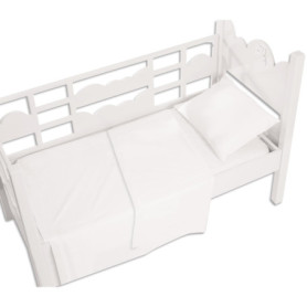 Drap de Lit Uni 100% Coton Blanc pour Bébé - Venturi Group