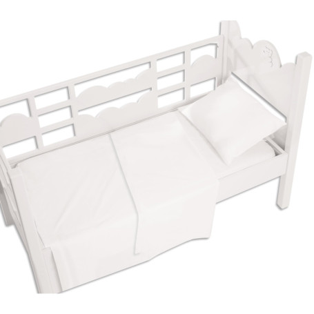 Drap de Lit Uni 100% Coton Blanc pour Bébé - Venturi Group