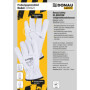 Gants de travail en cuir de vachette DONAU SAFETY - Taille 7 - Blanc