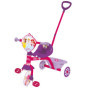 Tricycle en Métal avec Poignée Directionnelle et Panier à Jeux pour Enfants