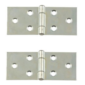 Charnières plates en acier pour meubles - 2 pièces 25x60mm