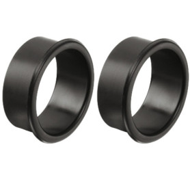 Lot de 2 Anneaux d'Aération en Plastique Noir pour Caravane et Camping-Car