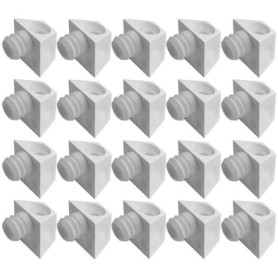 Lot de 20 Taquets en Plastique pour Étagères - Support Blanc 11mm