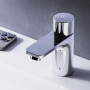 Mitigeur de lavabo AM.PM X-Joy en chrome avec interrupteur poussoir