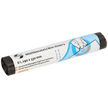 Sacs Poubelle Deiss Universels 6L - 290x330mm, 50 Rouleaux, Gris