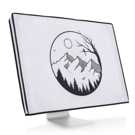 Housse de Protection pour Écran 27-28" - kwmobile Noir-Blanc