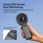JISULIFE Ventilateur portable, ventilateur portable avec écran LED [refroidissement maximum 19,5 heures] 5000 mAh, plié à 150 °,