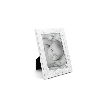 Cadre photo argenté Baby ABC 10x15 avec décorations enfants