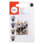 Assortiment d'Œillets Métalliques Rayher - 50 Pièces Multicolores pour Arts Créatifs