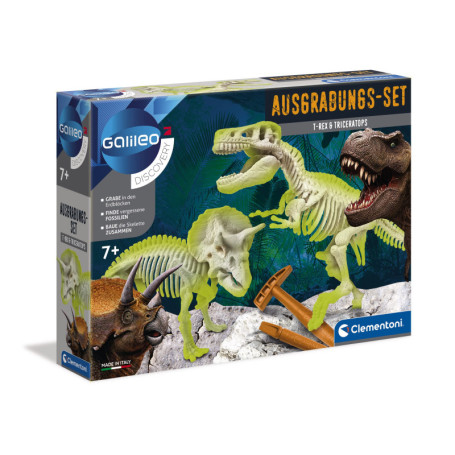 Clementoni Kit d'Excavation de Fossiles - Découverte Paléontologique pour Enfants