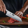 Couteau Santoku HOSHANHO 7 pouces - Couteau de chef japonais en acier au carbone
