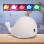 Veilleuse LED Baleine X4-LIFE - 7 Couleurs Tactiles pour Enfants