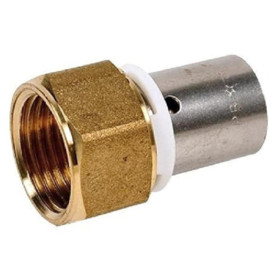 Raccord PER à Sertir Droit avec Écrou Tournant Ø16 mm - Femelle F20/27