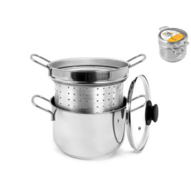 Cuiseur à Pâtes Inox Royal Norfolk avec Couvercle - 20 cm