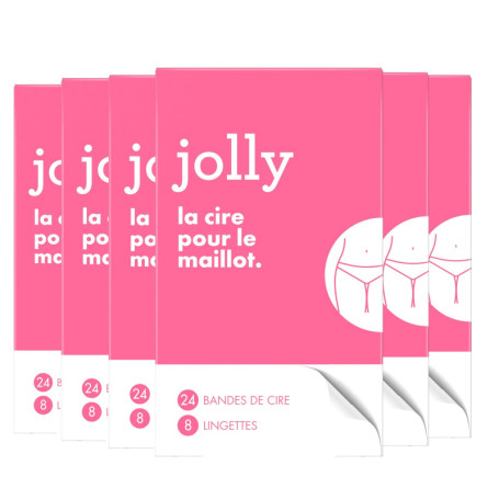 Jolly Bandes de Cire Maillot Femme - Épilation Douce et Lingettes Finition