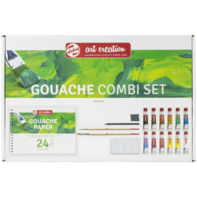 Set de Peinture Gouache Talens Art Creation pour Débutants - 12 Couleurs Complètes