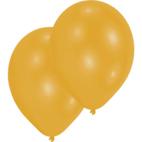 Lot de 50 Ballons en Latex Métallisé Doré pour Fêtes et Célébrations