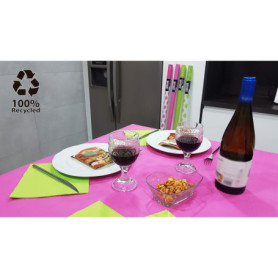 Nappe en Papier Damassé Fuchsia Recyclé - 1,18 m x 25 m