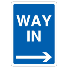 Panneau de Sécurité V Safety - Flèche Droite A4 en Plastique Rigide