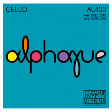 Cordes de Violoncelle Thomastik Infeld AL400 - Jeu Complet 4/4, Tension Moyenne