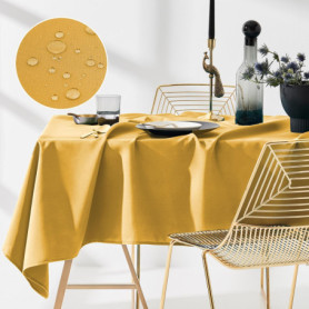 Nappe de Table Imperméable ROOM99 Aura 110 x 160 cm Moutarde