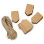Lot de 100 Étiquettes en Papier Kraft pour Cadeaux et Prix