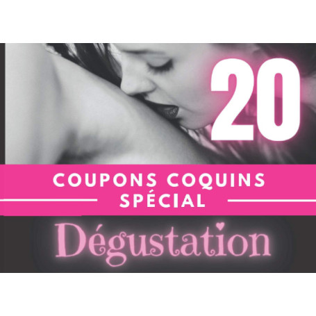 Chéquier Coquin Spécial Dégustation - 20 Bons Romantiques pour Couples