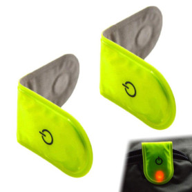 Réflecteurs Magnétiques LED à Clips - 2 Pièces pour Cyclisme et Jogging