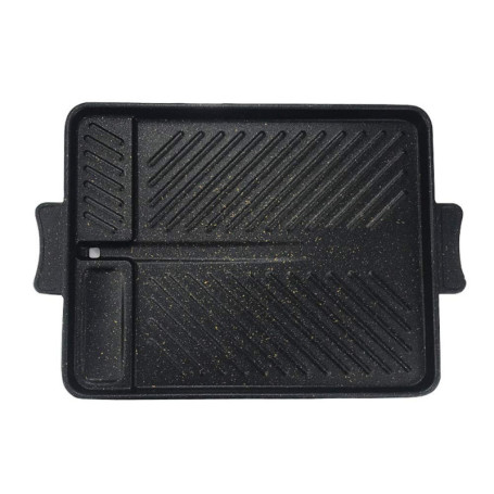 Plaque de Cuisson Rectangulaire Antiadhésive pour Barbecue Intérieur et Extérieur