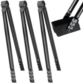 Pince à Charbon Professionnelle Forreen - 3 Pièces avec Poignée Anti-Brûlure