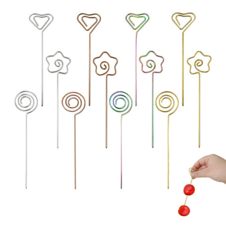Modixun Lot de 12 Pics à Cocktail en Acier Inoxydable - Élégants et Réutilisables
