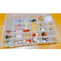 NAMYEUT Lot de 4 Boîtes de Rangement Transparentes à 36 Compartiments pour Bijoux et Perles