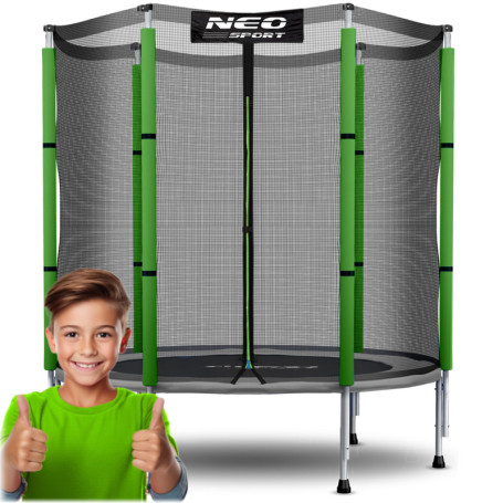 Trampoline d'extérieur Neo-Sport pour Enfants avec Filet de Sécurité 140 cm