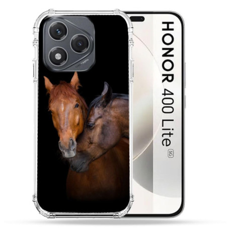 Coque Renforcée Transparente pour Honor 400 Lite 5G - Design Animal Cheval Marron