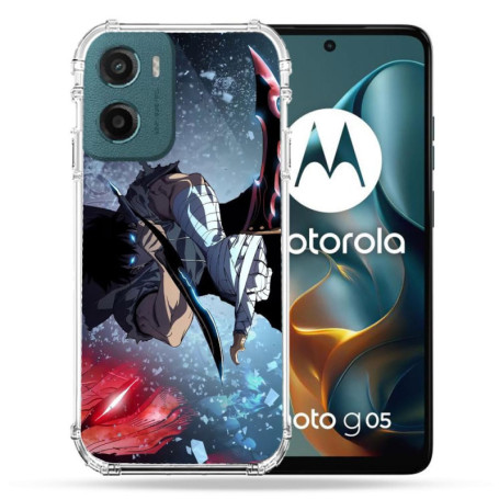 Coque Renforcée Transparente pour Motorola G05 / E15 - Manga Solo Leveling