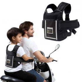 Harnais de Sécurité Zuxbolf pour Enfant en Moto - Sangle Réglable et Réfléchissante