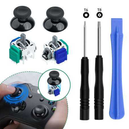 Joystick de Remplacement Tolesum pour Manettes Xbox - Kit de Réparation Noir