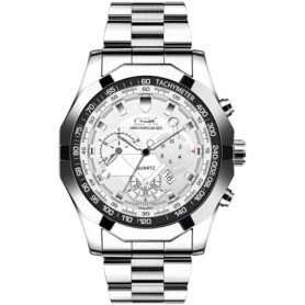 Montre à Quartz Élégante pour Homme avec Bracelet en Acier Inoxydable