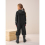 Combinaison Imperméable Zippée à Capuche pour Fille - Noir 9 Ans