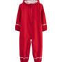 Combinaison Imperméable Rouge avec Capuche pour Enfants 7-8 Ans