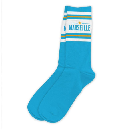 Chaussettes Humoristiques pour Hommes - Marseille, Taille Unique 39-45