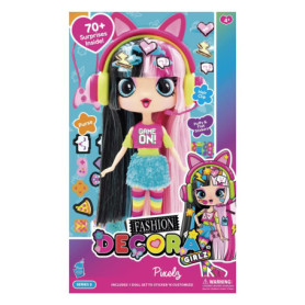 Poupée Decora Fashion Pixels 30 cm avec Accessoires et Autocollants