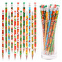 Lot de 36 Crayons de Noël avec Gomme - Cadeau Festif pour Enfants