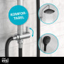 Colonne de Douche EISL DXLD60088CS avec Douchette Effet Pluie - Chrome/Noir