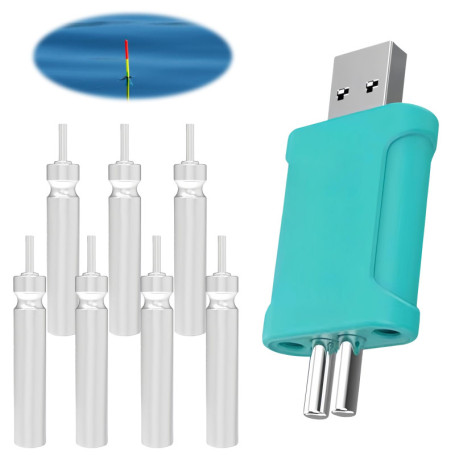 Kit de Flotteurs de Pêche à LED WIYETY avec Chargeur USB et Batteries Rechargeables