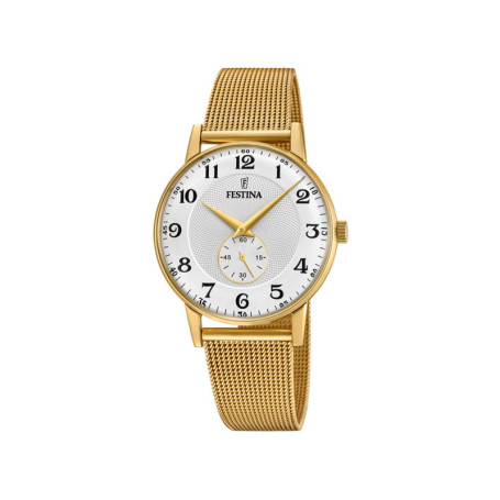 Montre Festina Homme Dorée en Acier Inoxydable - F20569/1