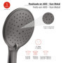 Pommeau de Douche Gedy Tech 14 en Gun Métal avec 3 Modes de Jet