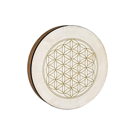 Tambour Chamanique Sonic Energy 16" - Fleur de Vie en Bois pour Méditation