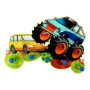 Porte-manteau en bois Monster Truck - 5 crochets colorés pour chambre d'enfant 72,49 €